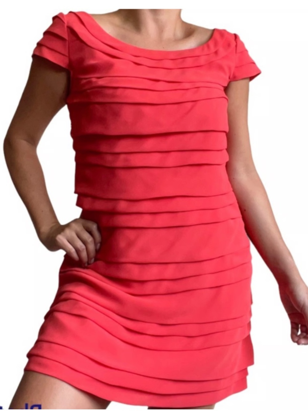 French connection Coral Tiered Dress Size 6